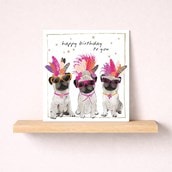 Birthday Card - Birthday Pugs