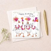 Birthday Card - Birthday Geese Birthday Card - Birthday Geese