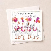Birthday Card - Birthday Geese Birthday Card - Birthday Geese