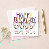 Birthday Card - Happy Birthday Geese Birthday Card - Happy Birthday Geese