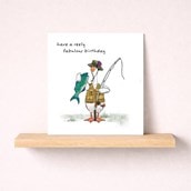 Birthday Card - Fishing Goose Birthday Card - Fishing Goose