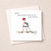 Birthday Card - Golfer Goose