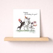 Birthday Card - Dogs With Birthday Cake Birthday Card - Dogs With Birthday Cake