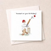Birthday Card - Cricketer Goose Birthday Card - Cricketer Goose