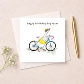 Birthday Card - Cyclist Goose Birthday Card - Cyclist Goose