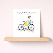 Birthday Card - Cyclist Goose