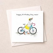 Birthday Card - Cyclist Goose