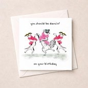 Birthday Card - Dancing Dogs