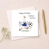 Birthday Card - Footballer Goose