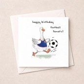 Birthday Card - Footballer Goose