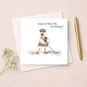 Birthday Card - Tee-rific Birthday Golfer Goose