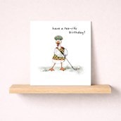 Birthday Card - Tee-rific Birthday Golfer Goose