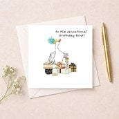 Birthday Card - Goose With Lots Of Gifts Birthday Card - Goose With Lots Of Gifts