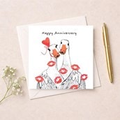 Anniversary Card - Two Geese