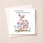 Anniversary Card - Still Smitten Geese Anniversary Card - Still Smitten Geese