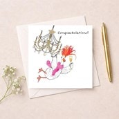 Congratulations Card - Goose Swinging On A Chandelier Congratulations Card - Goose Swinging On A Chandelier
