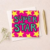 Congratulations Card - Super Star