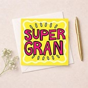 Gran Birthday Card - Super Gran Gran Birthday Card - Super Gran