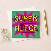 Niece Birthday Card - Super Niece Niece Birthday Card - Super Niece