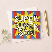 Son Birthday Card - Super Duper Son Son Birthday Card - Super Duper Son