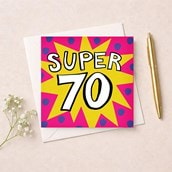 Age 70 Birthday Card - Super 70