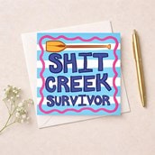 Congratulations Card - Shit Creek Survivor Congratulations Card - Shit Creek Survivor
