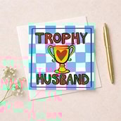 Husband Anniversary Card - Trophy Husband Husband Anniversary Card - Trophy Husband
