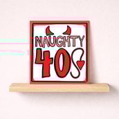 Age 40 Birthday Card - Naughty 40's Age 40 Birthday Card - Naughty 40's