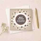 Sister Birthday Card - Best Sister