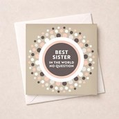 Sister Birthday Card - Best Sister Sister Birthday Card - Best Sister