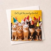 Open Card - Let's Get The Party Started Cats Open Card - Let's Get The Party Started Cats