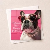 Birthday Card - Fabulous Niece French Bulldog Birthday Card - Fabulous Niece French Bulldog