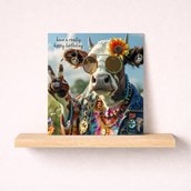 Birthday Card - Hippie Cow