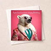 Grandad Birthday Card - Super Cool Polar Bear Grandad Birthday Card - Super Cool Polar Bear