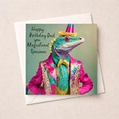 Dad Birthday Card - Suave Lizard Dad Birthday Card - Suave Lizard