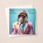 Birthday Card - Monkey In A Suit Birthday Card - Monkey In A Suit