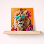 Brother Birthday Card - Vibrant Lion