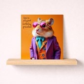 Grandad Birthday Card - Fancy Hamster Grandad Birthday Card - Fancy Hamster