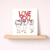 Open Card - Love You Geese