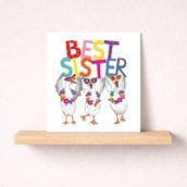 Open Card - Best Sister Geese Open Card - Best Sister Geese