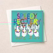 Get Well Soon Card - Speedy Recovery Geese