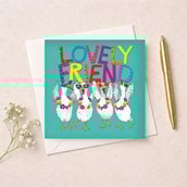 Friendship Card - Lovely Friend Geese