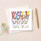 Age 18 Birthday Card - 18th Geese Age 18 Birthday Card - 18th Geese