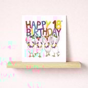Age 18 Birthday Card - 18th Geese Age 18 Birthday Card - 18th Geese