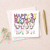 Age 30 Birthday Card - 30th Geese