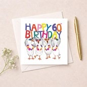 Age 60 Birthday Card - 60th Geese