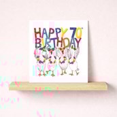 Age 70 Birthday Card - 70th Geese