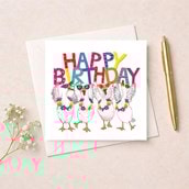 Birthday Card - Happy Birthday Geese Birthday Card - Happy Birthday Geese