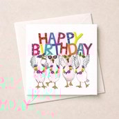 Birthday Card - Happy Birthday Geese Birthday Card - Happy Birthday Geese