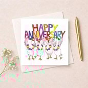 Anniversary Card - Happy Anniversary Geese Anniversary Card - Happy Anniversary Geese